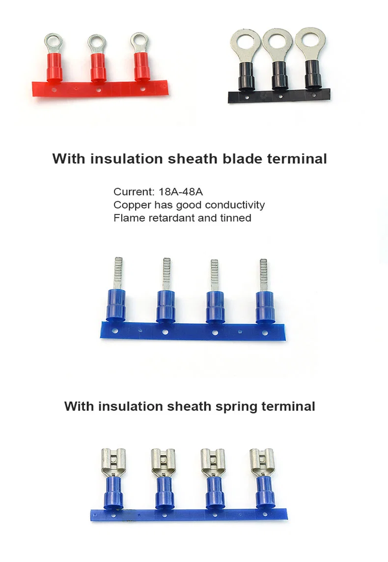 SVN Nylon insulated spade terminals, Continuous spade copper cord end terminal, bolt splice terminal, Spade Terminal, Svn Spade Terminal, Copper Terminal Bolt  SVN Nylon insulated spade terminals, Continuous spade copper cord end terminal, bolt splice terminal, Spade Terminal, Svn Spade Terminal, Copper Terminal Bolt