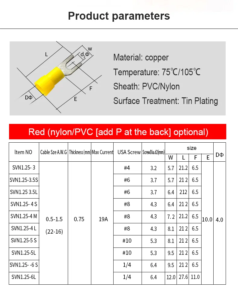 SVN Nylon insulated spade terminals, Continuous spade copper cord end terminal, bolt splice terminal, Spade Terminal, Svn Spade Terminal, Copper Terminal Bolt  SVN Nylon insulated spade terminals, Continuous spade copper cord end terminal, bolt splice terminal, Spade Terminal, Svn Spade Terminal, Copper Terminal Bolt