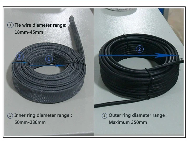 sample of cable Coiling Tying Bundle With Meter Counting, Wire Cutting coil Winding Binding Machine, Cable Rewinding Machine, Fully Automatic Binding Wire Tying Machine, Wire Winding Coil Machine  sample of cable Coiling Tying Bundle With Meter Counting, Wire Cutting coil Winding Binding Machine, Cable Rewinding Machine, Fully Automatic Binding Wire Tying Machine, Wire Winding Coil Machine
